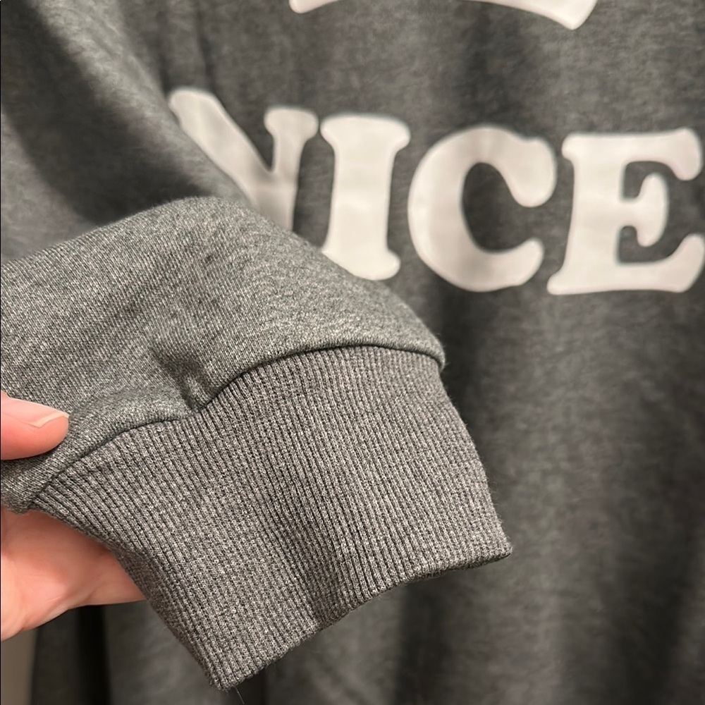 Gray 'Be Nice' Sweatshirt View 4